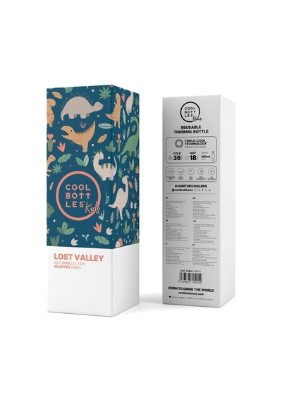 Cool Bottles The Kids Bottle Lost Valley Pipetli Termos Suluk 260 Çok Renkli