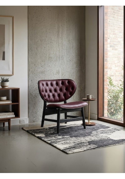Coppa Ahşap Berjer Siyah - Bordo