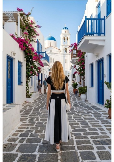 Kısa Kollu Moda Trend Penye Alt Üst Takım Siyah