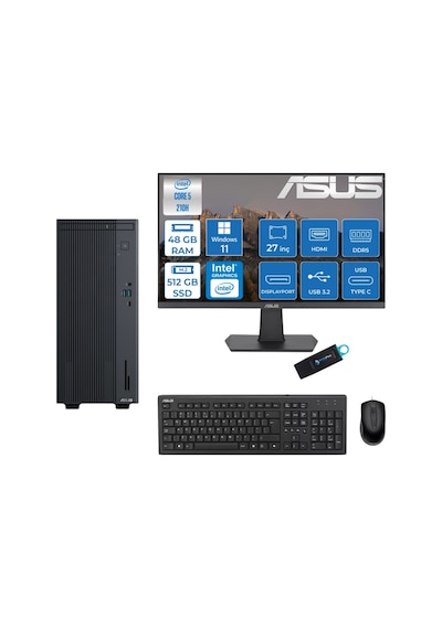 Asus Expertcenter P500MVC52108512B0D27RNP13 Core 5-210H 48 GB 512 GB SSD 27" W11P Masaüstü Bilgisayar Asus Expertcenter P500MVC52108512B0D27RNP13 Core 5-210H 48 GB 512 GB SSD 27" W11P Masaüstü Bilgisayar