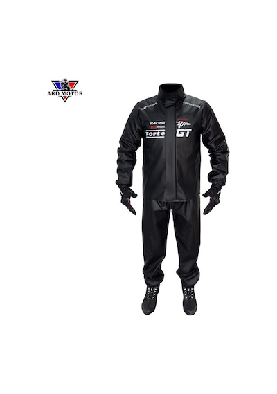 Forte Gt 2001139 Racing Flag Pvc Yağmurluk Takım Siyah