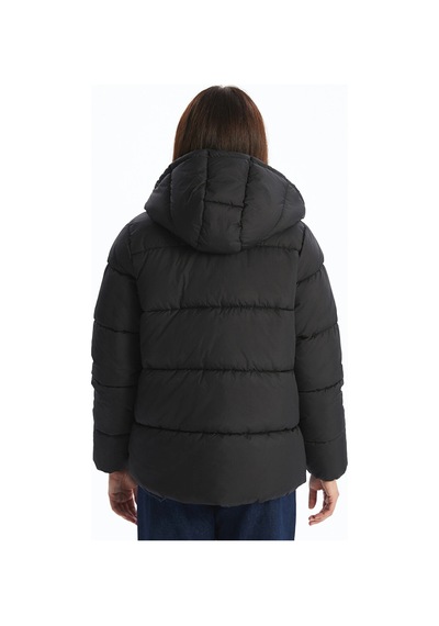 LC Waikiki Lcwaıkıkı Classic Siyah Kapüşonlu Kadın Şişme Mont New Blaçocuk Kız