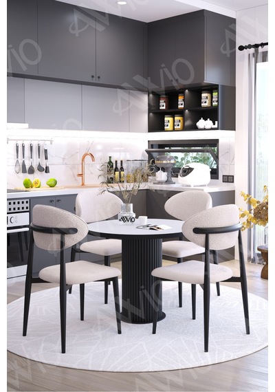 Avvio Lyon Bohem Lake Mdf Ayak Siyah Polo Sandalye 90x90 Yemek Masası Mutfak Masası Masa Sandalye Takımı Beyaz Avvio Lyon Bohem Lake Mdf Ayak Siyah Polo Sandalye 90x90 Yemek Masası Mutfak Masası Masa Sandalye Takımı Beyaz