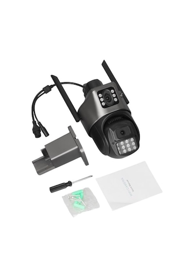Plato Pl-39050 Dual Smart Çift Kameralı Gece Görüşlü 3mp+3mp Speed Dome Wi-fi Güvenlik Kamerası İcsee