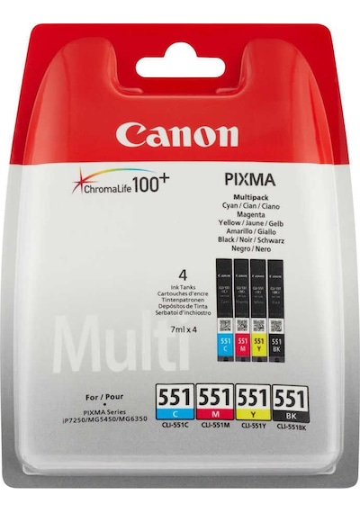 Canon Clı - 551cmybk 4 Renkli  Mürekkep Kartuş 6509b009