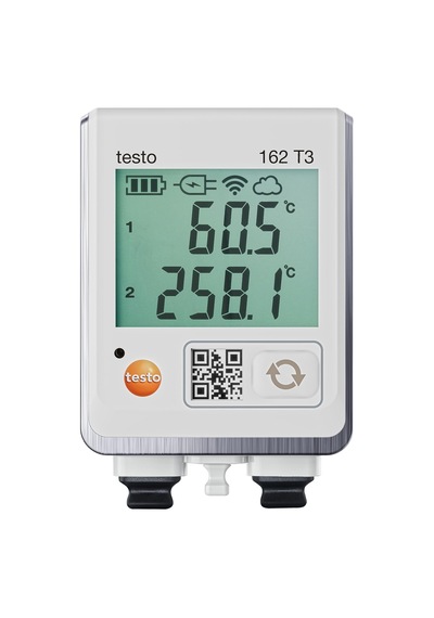 Testo 0572 1623 162 T3 Sıcaklık Dataloggerı -195 İle 1350 C Arası Değişken Sıcaklık Ölçümleri Dahil. Duvar Desteği