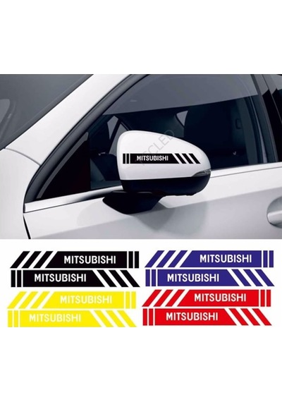 Mitsubishi Ayna Sticker Etiket Şerit