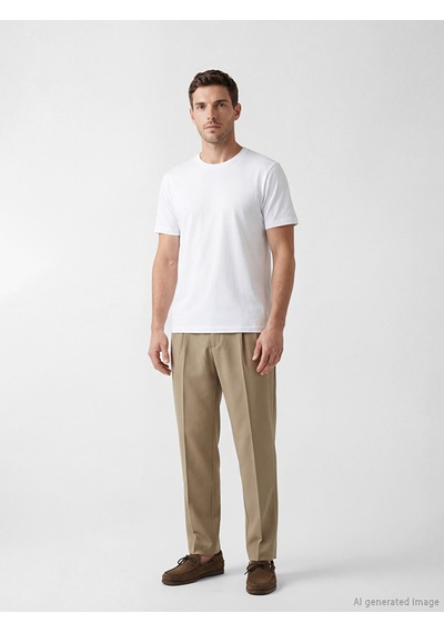 Lcwaıkıkı Classic Beyaz Regular Fit Basic Erkek Dry Touch Tişört