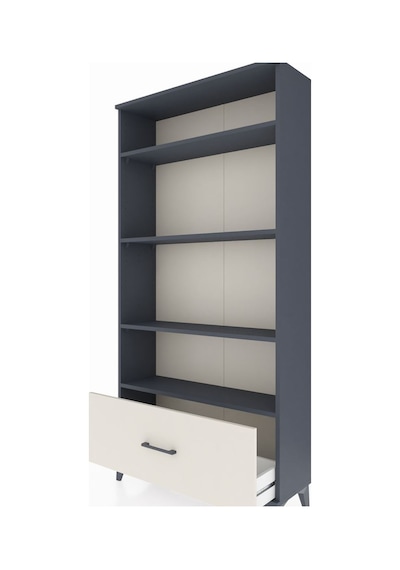 Arges Dolap 4 Raflı Tek Çekmeceli 88x30x182 Antrasit-aytaşı Antrasit