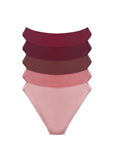 Cottonhill Pamuklu Kadın Bikini Külot 5'li Paket-2 Çok Renkli 2