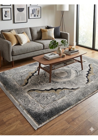 Padişah Halı 160x230 Santo Koleksiyonu 31883-090 Siyah