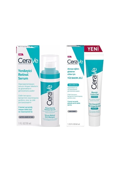 Yenileyici Retinol Serum 30 Ml + Yüz Bakım Jeli 40 Ml, Yağlı Ve Düzensiz Ciltler İçin