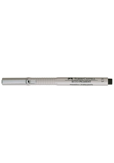Faber-castell Ecco Pigment Teknik Çizim Kalemi, 0.3 Mm Uç, Işık Ve Su Geçirmez Mürekkep, Cetvel Ve Şablon Uyumlu