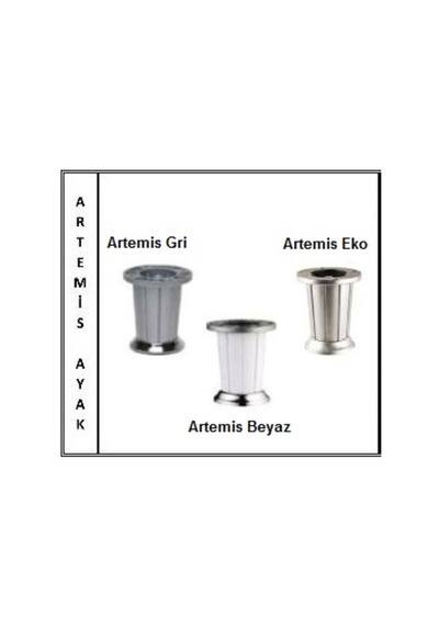 Mobaksaksesuar Artemis Konik Ayak Beyaz 10 Cm 4 Adet