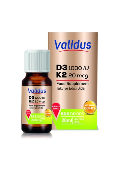 Vitamin D3 + Vitamin K2 Drops 20 Ml