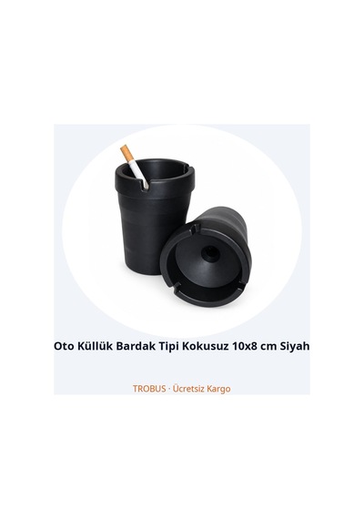Trobus Oto Küllük Bardak Tipi Kokusuz 10x8 Cm Siyah
