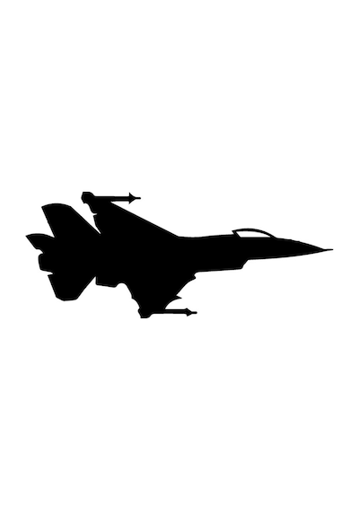 Savaş Uçağı Oto Motor Laptop Duvar Folyo Sticker Tip 2 50x20 Cm