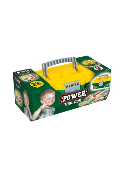 Power Tool Box 12 Parça Eğitici Oyuncak Tamir Çantası Seti 3+ Yaş