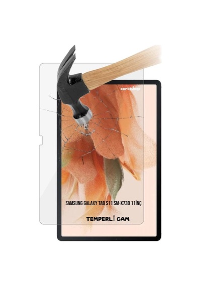 Samsung Galaxy Tab S11 Sm-x730 11 İnç Modeli İle Uyumlu Kırılmaz Tablet Temperli Cam Ekran Koruyucu