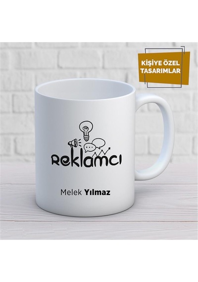 Kişiye Özel İsim Yazılabilir Reklamcı Kupa Bardak Çok Renkli
