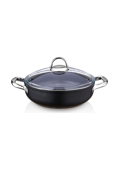 Saflon Sf8634tt Titanium 34 Cm Basık Tencere 8 Litre Siyah