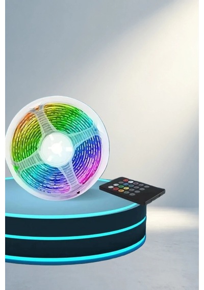Kumandalı Renkli Rgb Şerit Led 10 Metre İç Mekan