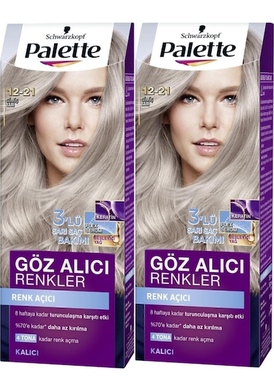 Palette Göz Alıcı Renkler 12 - 21 Gümüş Sarı X 2 Adet