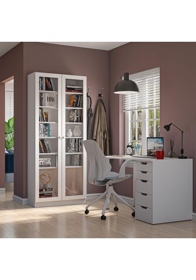 Bfe211-beyaz Temper Cam Kapaklı Büfe Vitrin Çok Renkli