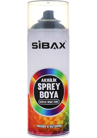 Siabx Akrilik Sprey Boya 400ml Mat Siyah
