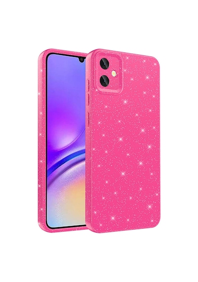 Zore Galaxy Uyumlu A05 Kılıf Kamera Korumalı Simli Lüks Koton Kapak - Lila Lila