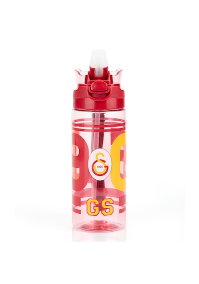 Galatasaray Lisanslı 500ml Kilitli Kapaklı Kırmızı Su Matarası - Orijinal Gs Taraftar Suluk Sarı - Kırmızı