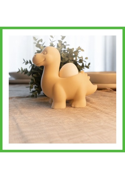 Vaveni 3d Baskı Dinozor Yumurtalık - Sevimli Eggosaurus Yumurta Tutucu-bej Arz