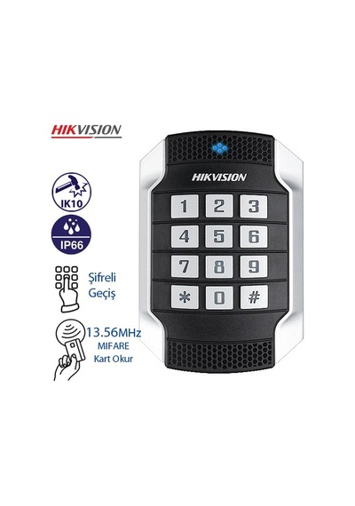 Hikvision Ds-k1104mk Vandal-proof Mifare Kart Okuyucu Keypad'li Ik10 Ip66