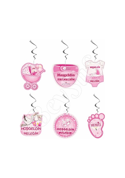 Hoşgeldin Bebeğim 6lı Sarkıt Pembe
