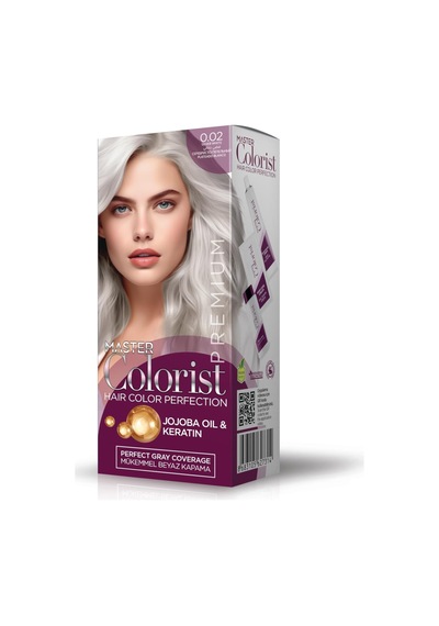Premıum Yarı Kit Set Saç Boyası 0.02 Silver White