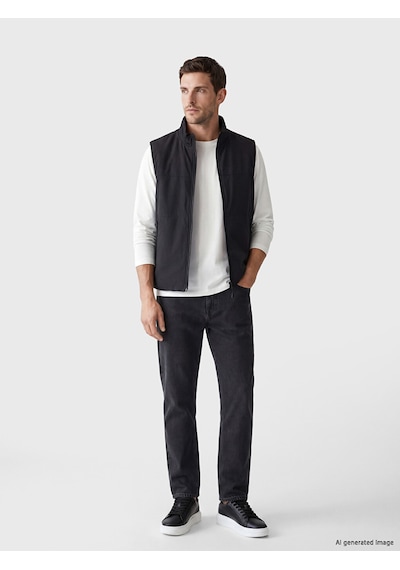 Lcwaıkıkı Classic Siyah Regular Fit Dik Yaka Erkek Yelek