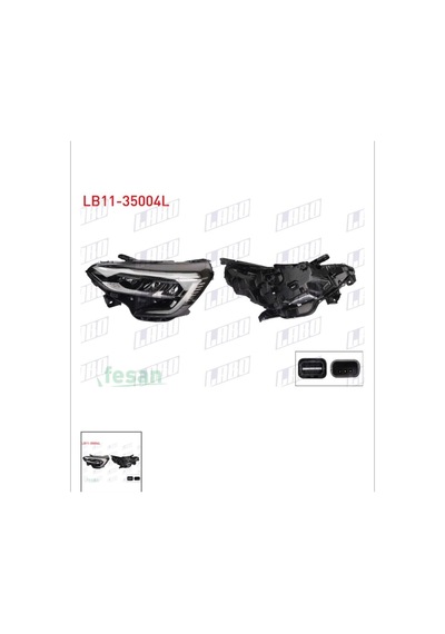 Renault Clio V 2021 Sol Siyah Çerçeveli Far