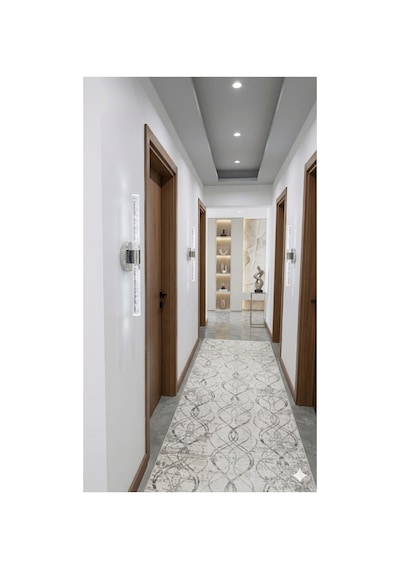 Bubbleflux Large 51 Cm Modern Tasarım Led Aplik - Duvar Lambası - Gümüş - Elektrikli - Beyaz Led Gümüş Elektrikli