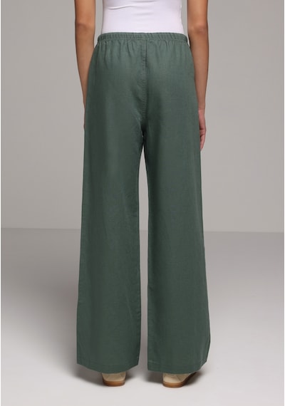Colin's Colins Regular Fit Yüksel Bel Geniş Paça Kadın Yeşil Pantolon Cl1079161 Q1.v2 Duc Duckgreen