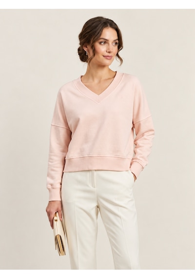 Vıgoss Actıon Kadın Parça Boya Sweatshırt 13950-30034 Somon
