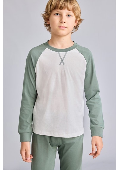 Defacto %100 Pamuk Bisiklet Yaka Reglan Uzun Kollu Üst Lastik Paça Alt 2li Pijama Takımı Erkek Çocuk I1443a826aukh458 Haki-kh458 Defacto %100 Pamuk Bisiklet Yaka Reglan Uzun Kollu Üst Lastik Paça Alt 2li Pijama Takımı Erkek Çocuk I1443a826aukh458 Haki-kh458