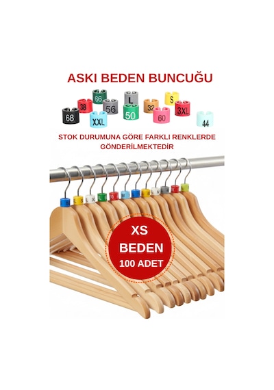 Askı Beden Boncuğu 58 Renkli Askı Üstü Beden Göstergesi Mağaza Butik Elbise Askısı İçin Diğer