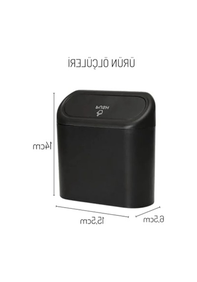 Kapaklı Taşınabilir Mini Araç İçi Çöp Kutusu