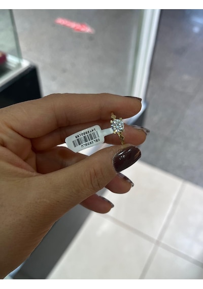 Çelikoğlu Kuyumculuk 14 Ayar Altın Tek Taş Yüzük 1,11 Gr Altın