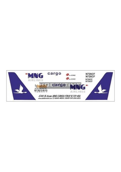 Babibi Dat01095 1/144 Ölçek, Mng Cargo, 737-400, Dekal Çıkartma