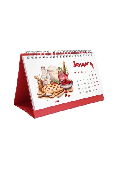 2027 Masa Takvimi, Vintage Fırın Ve Mutfak Sanatları Takvimi, 2027 Desk Calendar, Vintage Baking Cal Siyah