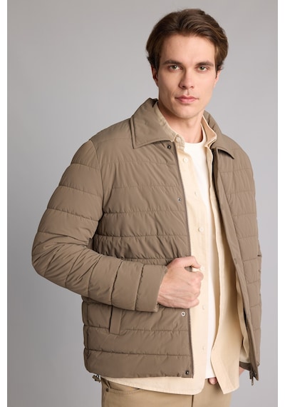 Defacto Slim Fit Gömlek Yaka Kapitone Mont H1532ax26aubn571 Kahve-bn571