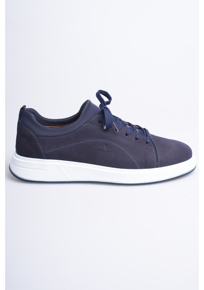 Fame Step Hakiki Deri Erkek Sneaker Ayakkabı Günlük Rahat Ortopedik Spor Como Lacivert