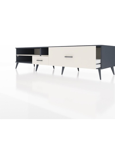Kronos Tv Ünitesi 2 Raflı 2 Çekmeceli 220x59x51 Antrasit-aytaşı Aytası/aytası - Antrasıt Kronos Tv Ünitesi 2 Raflı 2 Çekmeceli 220x59x51 Antrasit-aytaşı Aytası/aytası - Antrasıt