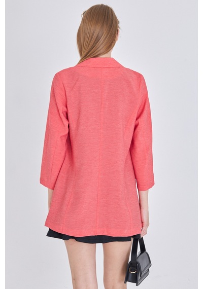 Armonika Kadın Pembe Cepli Oversize Ceket Arm-25y001064